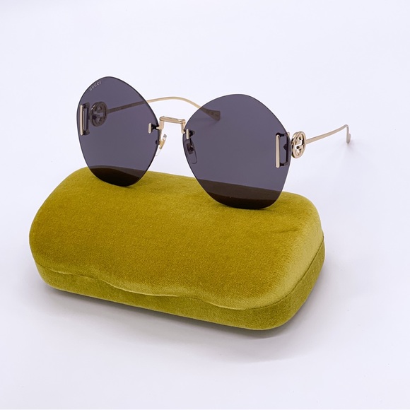 NEW GUCCI WOMEN GREY SUNGLASSES - Picture 2 of 10